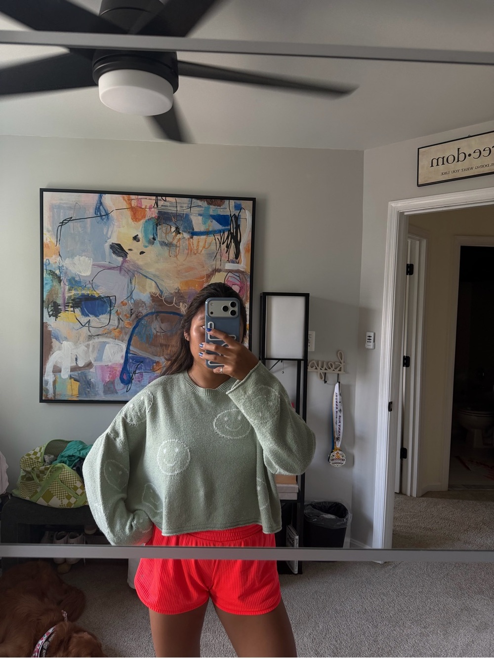 Mint Green Smiley Sweater ◡̈